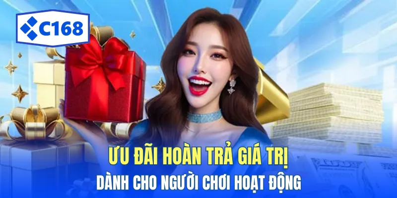 Chính Sách Khuyến Mãi C168 - Tổng Hợp Ưu Đãi Hấp Dẫn 3 Ưu đãi hoàn trả giá trị dành cho người chơi hoạt động
